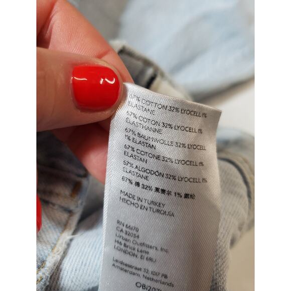 Free People Gilmore Wide Leg Jeans Womens 27 Light Wash Retro Flare High Rise - Picture 9 of 15